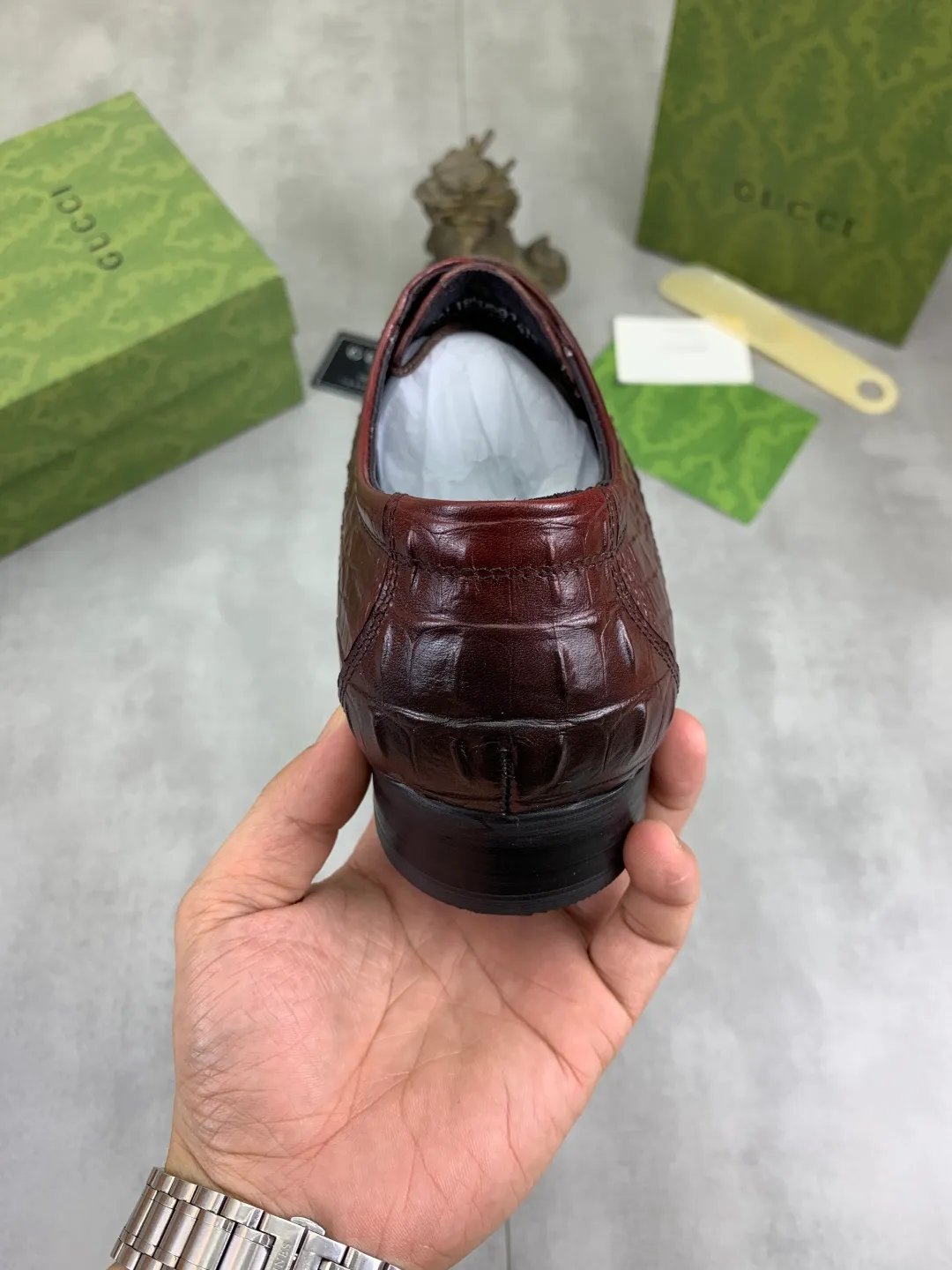 Men's Men's Shoes 💰P500 [New Style] 💰💎💎💎 [Gucci] GUCCI high-end men's formal business leather shoes, original order 1:1! Original imported high-end calfskin, original metal buckle, imported first-layer pigskin lining for feet, original high-end outsole, men's shoe size: 38-44
